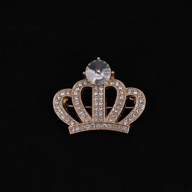 批发2020皇冠胸针领针镶钻diy男士西装服装配饰饰品配件新颖设计