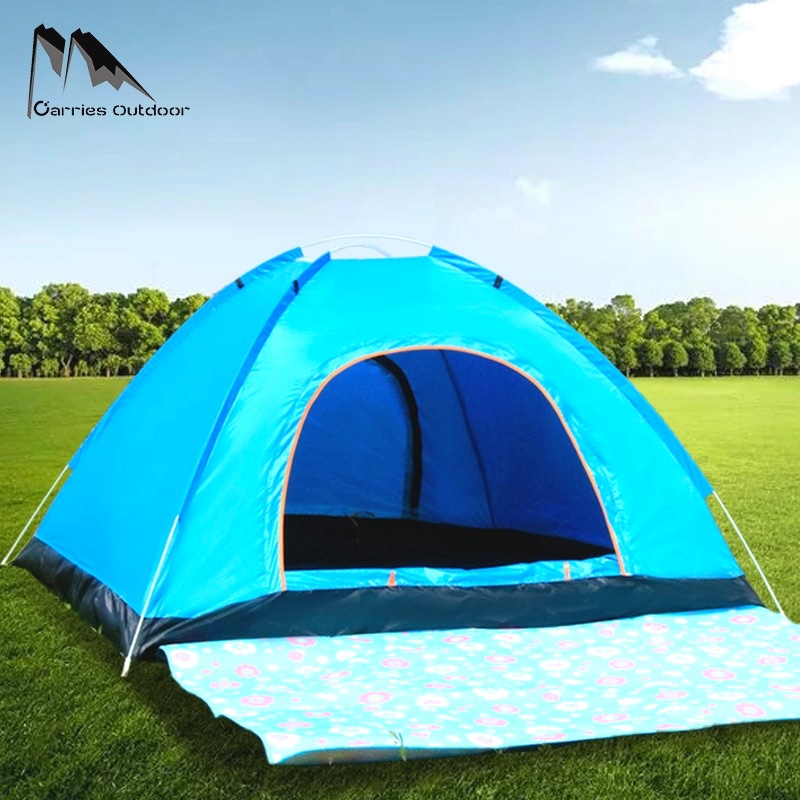 Outdoor camping folding fully automatic tent for 3-4 people, simple and quick opening on the beach, double automatic tent factory direct sales Specification image