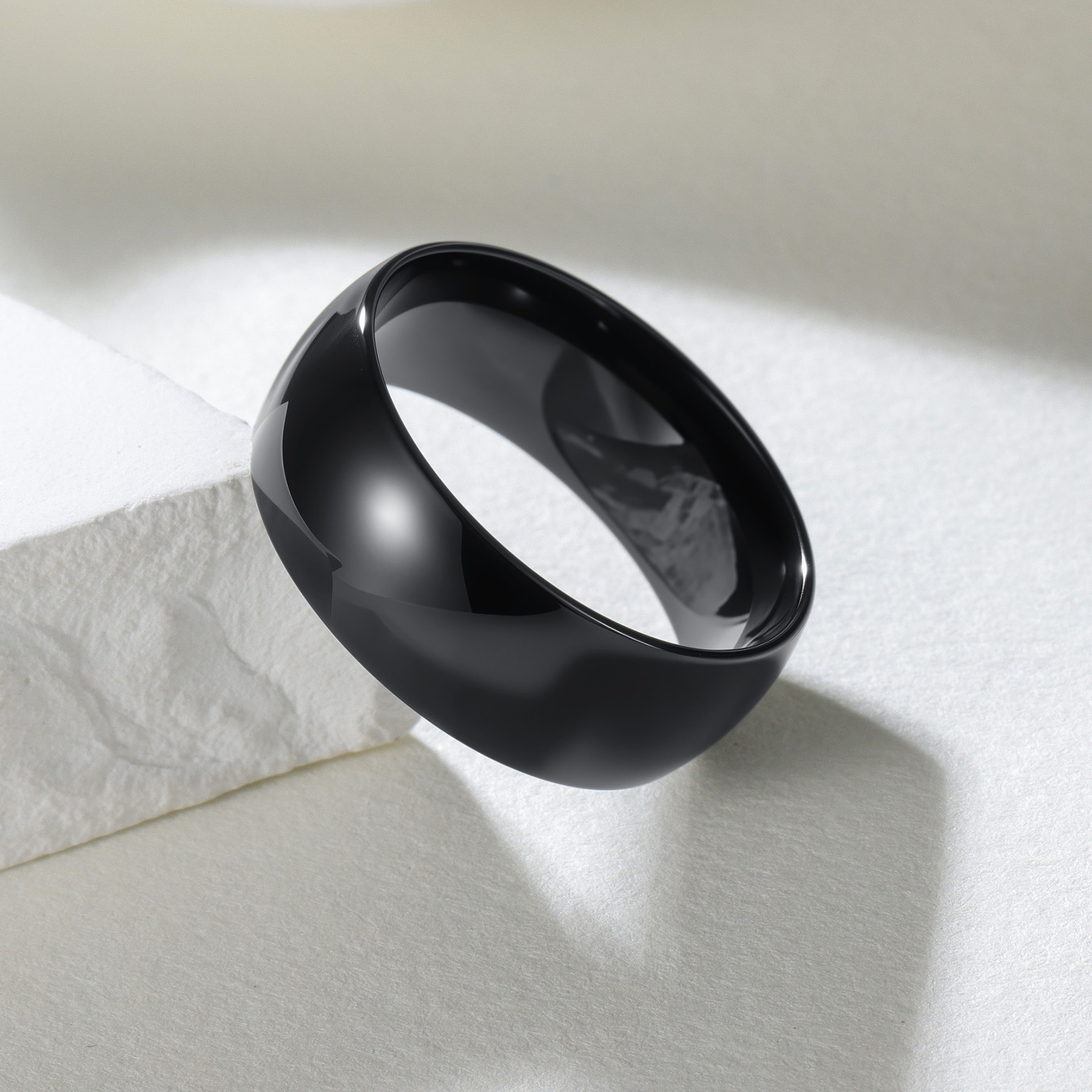 Cross-border stainless steel arc-shaped smooth ring, 2mm, 4mm, 6mm, 8mm, 12mm, vacuum electroplated in the furnace, no color fading Specification image
