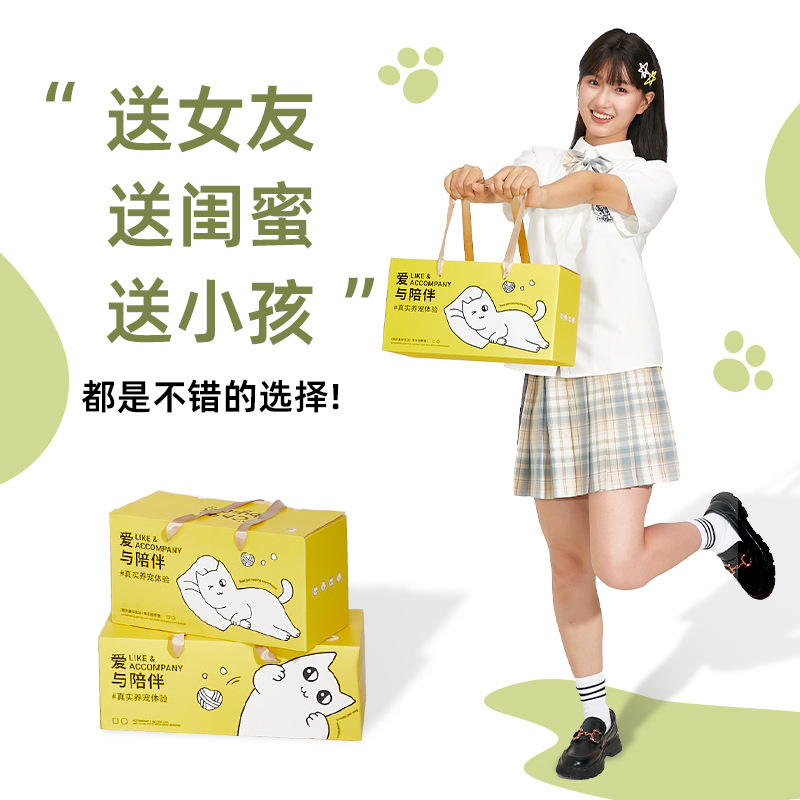 Plush cat backpacks, simulated backpacks, stuffed dolls, plush toys, birthday gifts wholesale, three-flower cats details Picture