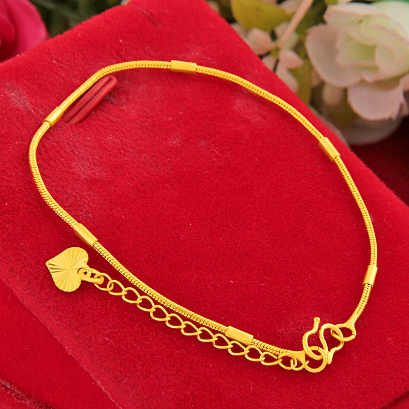 A variety of gold-plated high-thin bracelets with sections, simple and fresh, popular women's snake chain bracelets, and brass gold-plated jewelry Specification image