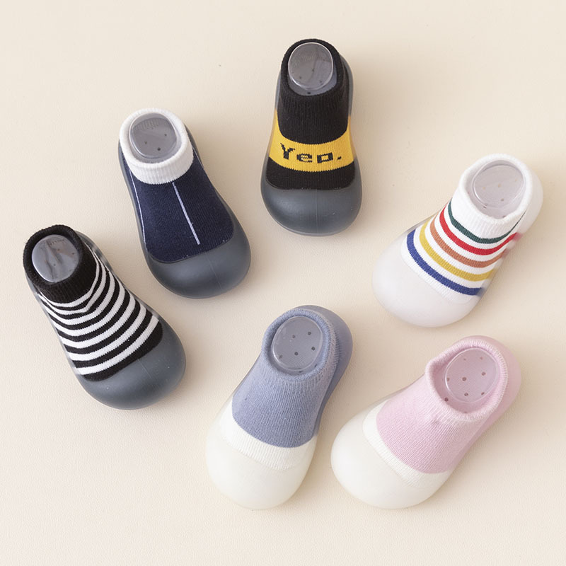ins韩版2025春季新款儿童地板袜鞋 不掉跟宝宝学步鞋透气软底鞋袜