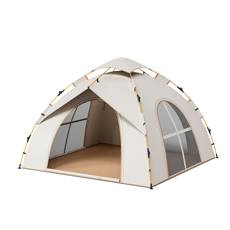 扉侣帐篷户外露营便携式折叠装备野营过夜防晒防水加厚全自动开合白底实物图