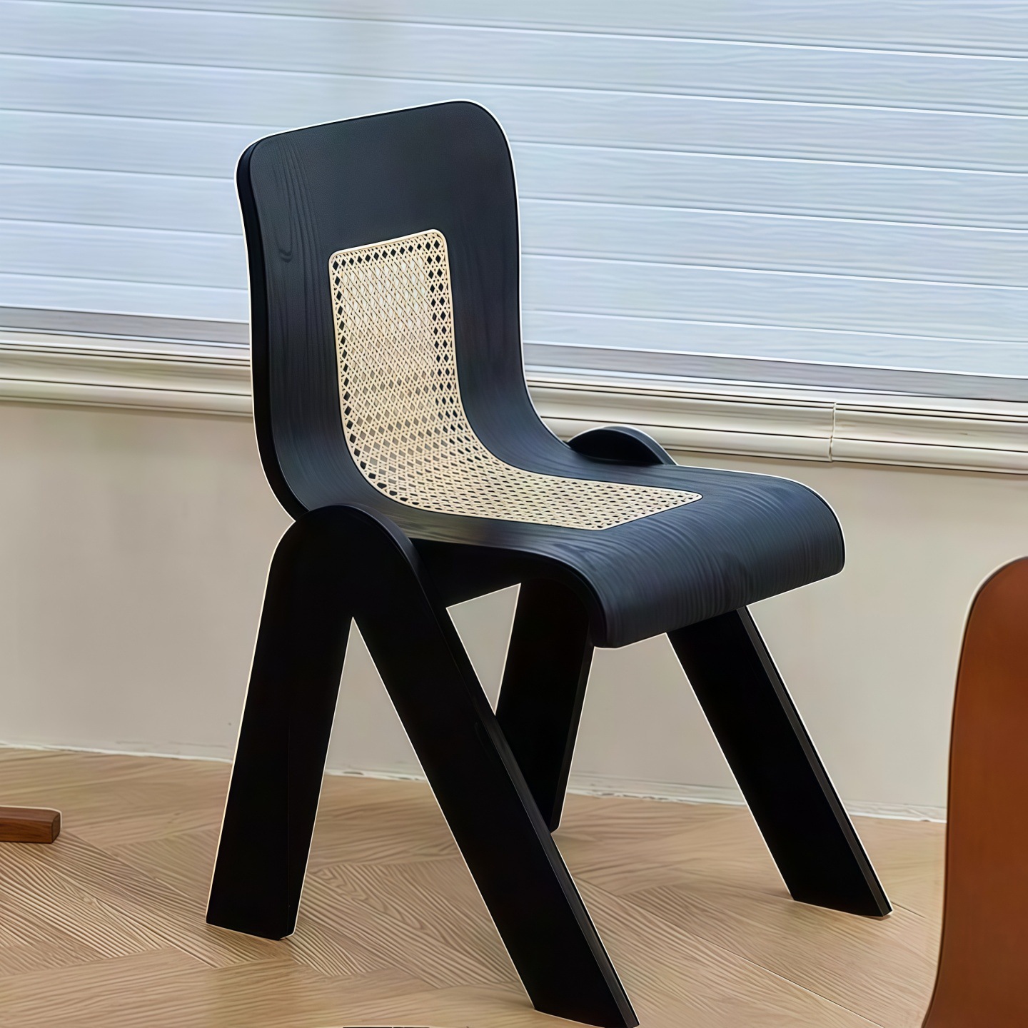 Star Factory wholesale French light luxury vintage chairs, solid wood backrest dining chairs, rattan woven designer home creative bedroom single retro Specification image