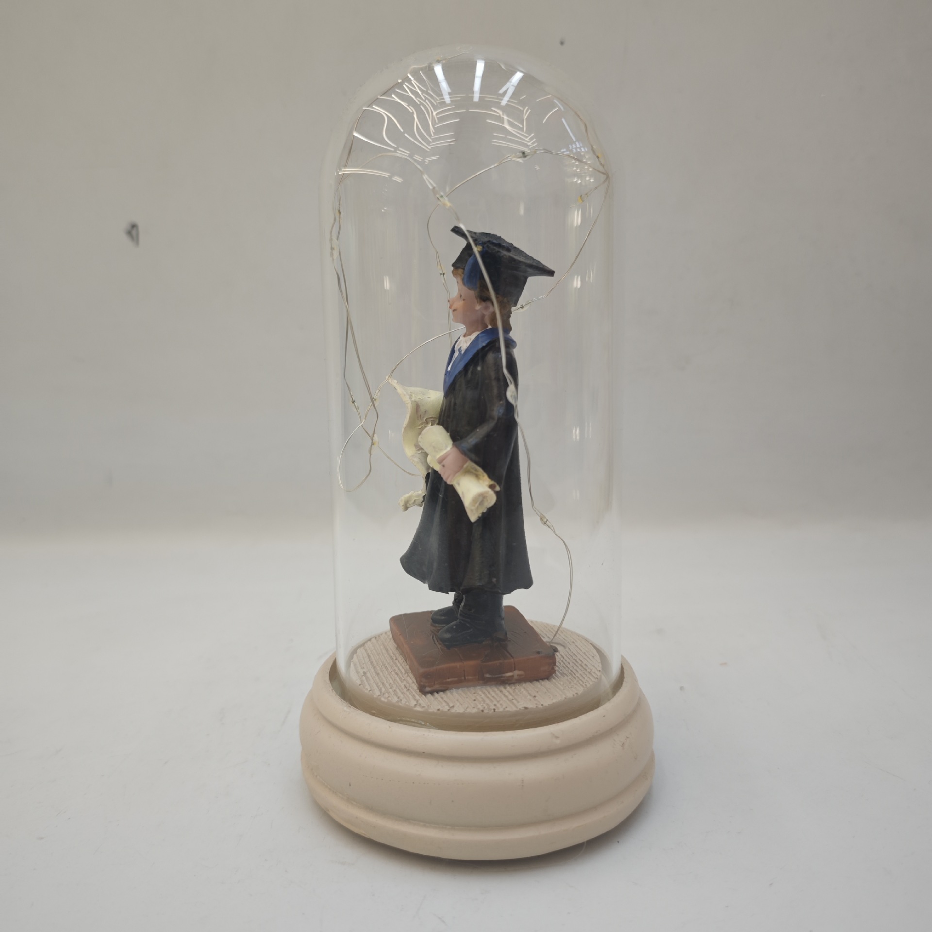 Cross-border gift decorative ornaments, Little Doctor with a light, glass cover ornaments, couple and friend dolls, table sets Specification image