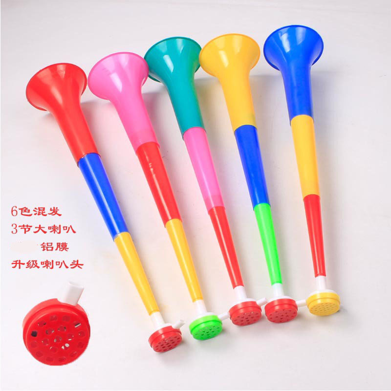 Three-section telescopic horn, sports meeting fan cheering prop, wuuu la la, World Cup prop, children's toy