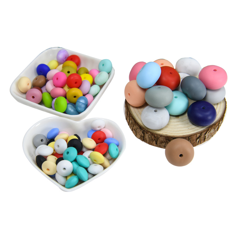 Amazon silicone jewelry beads, 14mm abacus beads, food-grade silicone beads, loose beads manufacturer wholesale Item Picture