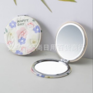 Cute mini portable makeup mirror, student dormitory portable girl's pocket, cute foldable makeup mirror that can be carried around Specification image