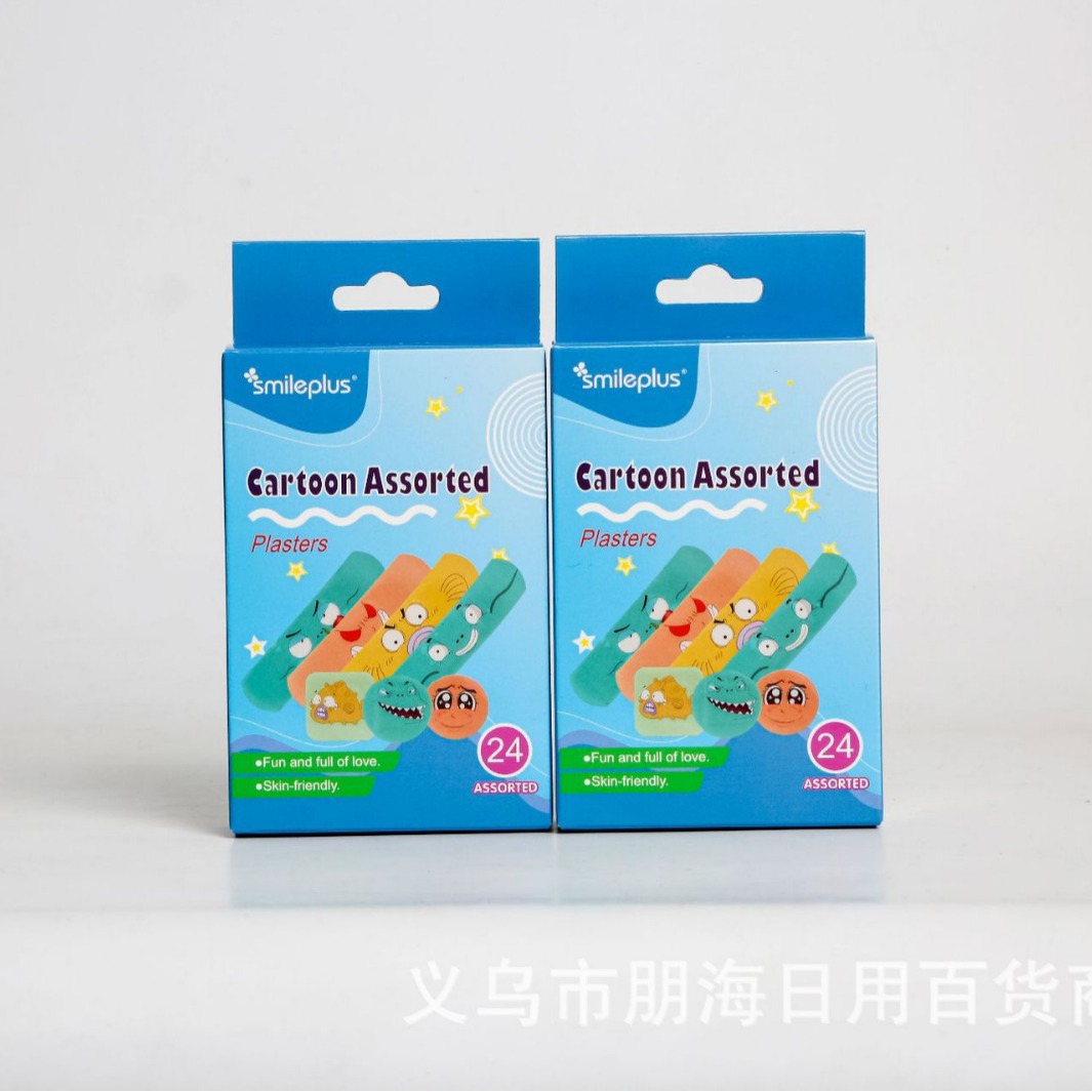 厂家直销卡通儿童PE组合创可贴深海鱼图案小圆片仅供外贸出口