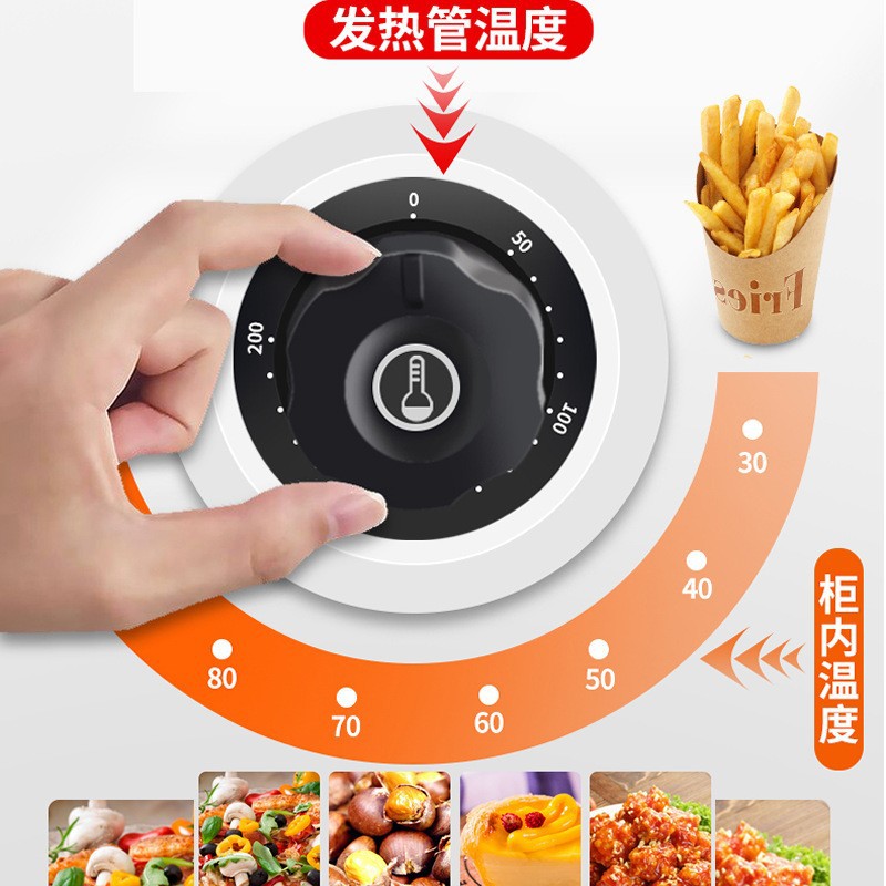 Wholesale of commercial three-layer insulated cabinets, cooked food, hamburger heating and constant-temperature display cabinets, convenience store and breakfast shop insulation equipment details Picture