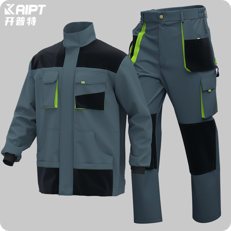 跨境立体兜工作服套装定制欧美多兜多口袋工装裤外贸劳保服定制