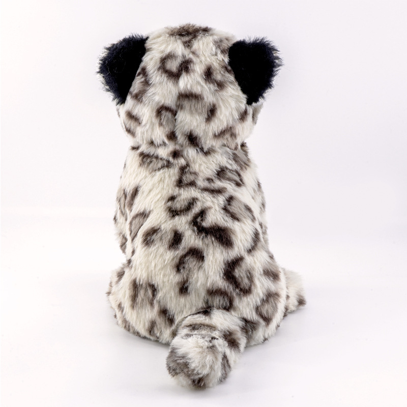 A cute plush toy of a leopard for sleeping, a simulated soothing doll, and a snow leopard doll as a gift for the zoo Specification image