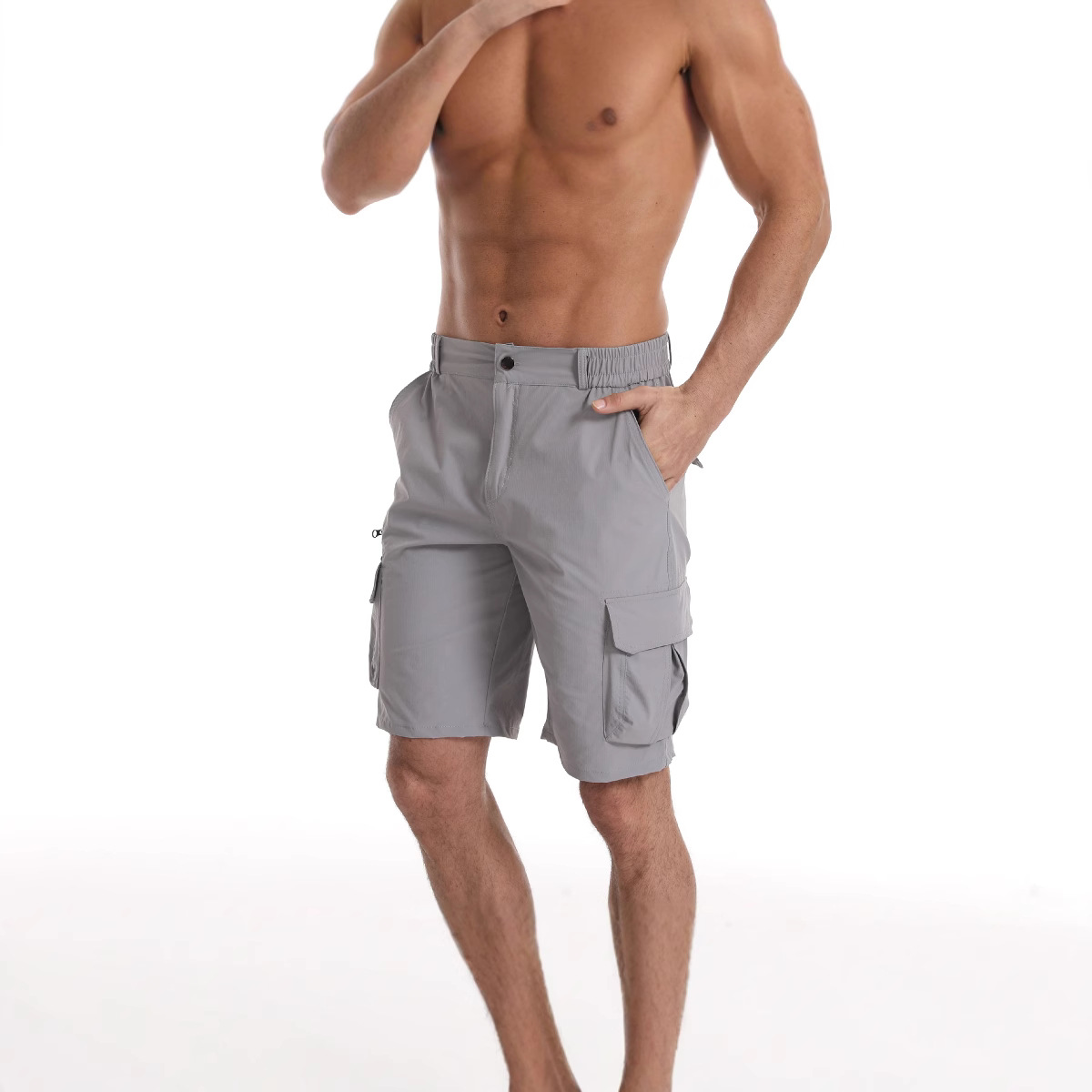 跨境3695款欧美热销25年夏季新款多口袋男士运动登山防水运动短裤