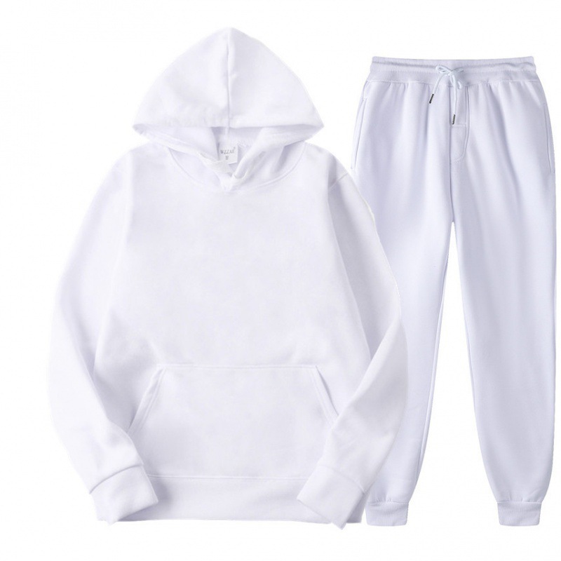 2026 Men's Spring and Autumn Solid Color Set, hooded sweatshirt, two-piece sport set, Men's Spring and Autumn Sport set Specification image