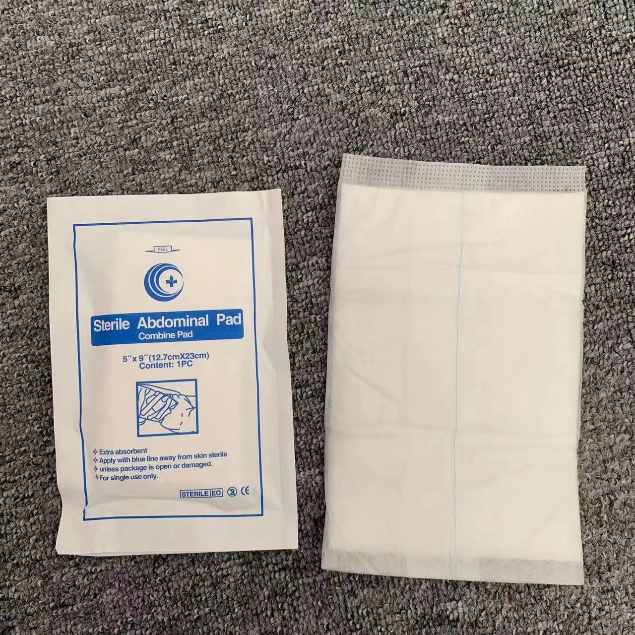 Foreign trade cross-border sterile abdominal pad disposable combination pad 12.7*23cmABD abdominal hemostatic pad gauze block Application Scenario
