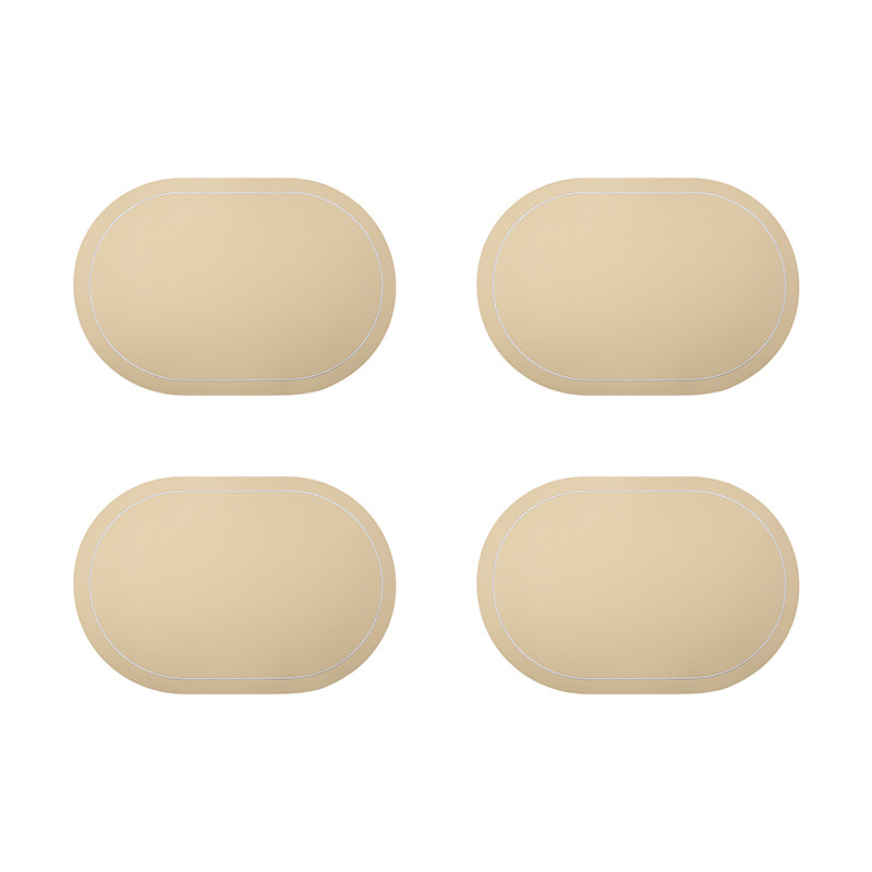 Elliptical Napa pattern leather placemats are waterproof, oil-proof and heat-insulating. They are suitable for hotels, restaurants and home use as light luxury table MATS Application Scenario
