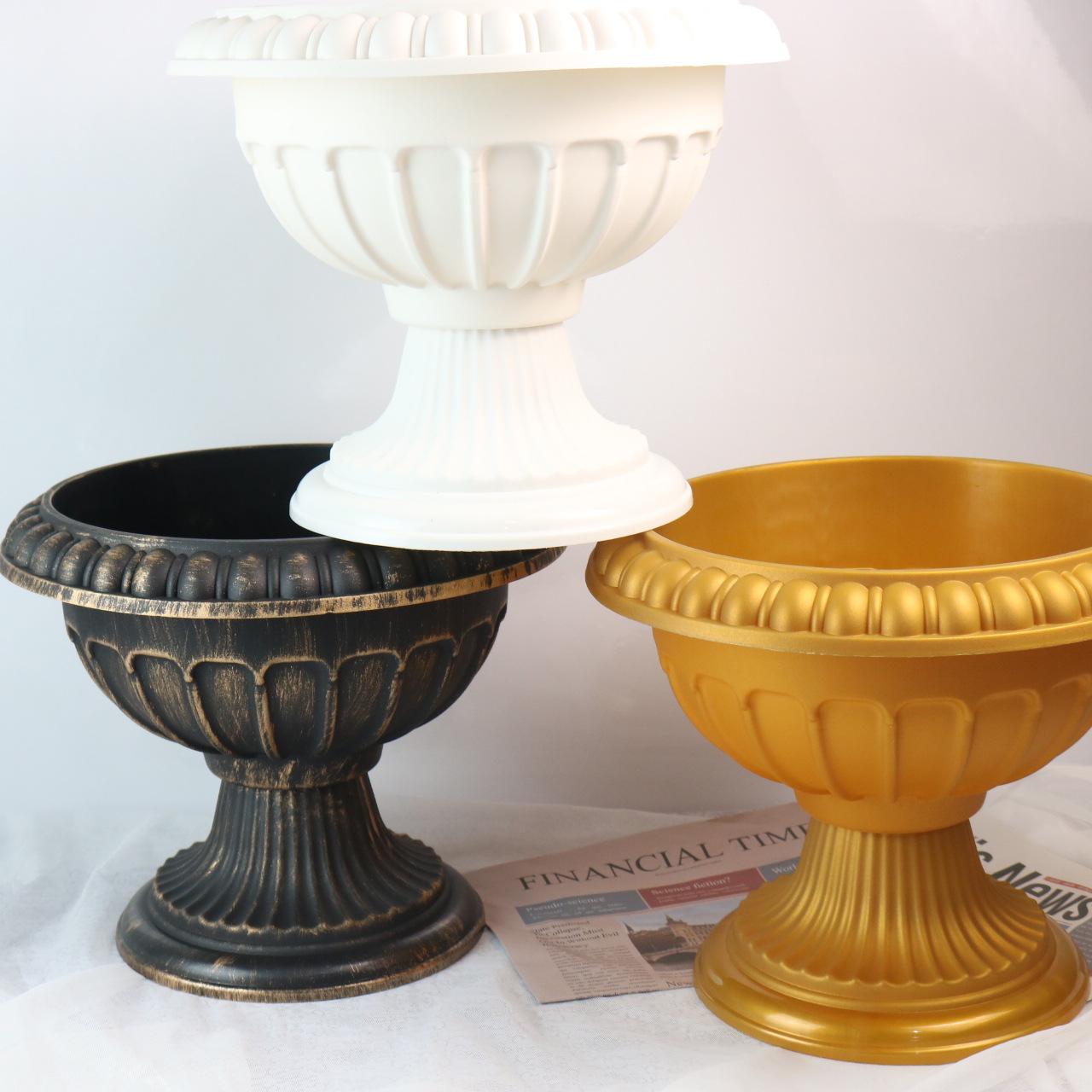 European-style plastic Roman flower POTS, wedding and festival props, Roman column accessories, table decorations, factory direct sales