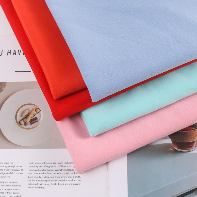 Polyester-ammonia cotton air layer fabric, non-pilling, double-sided healthy knitted frame polyester-ammonia school uniform fabric in stock details Picture