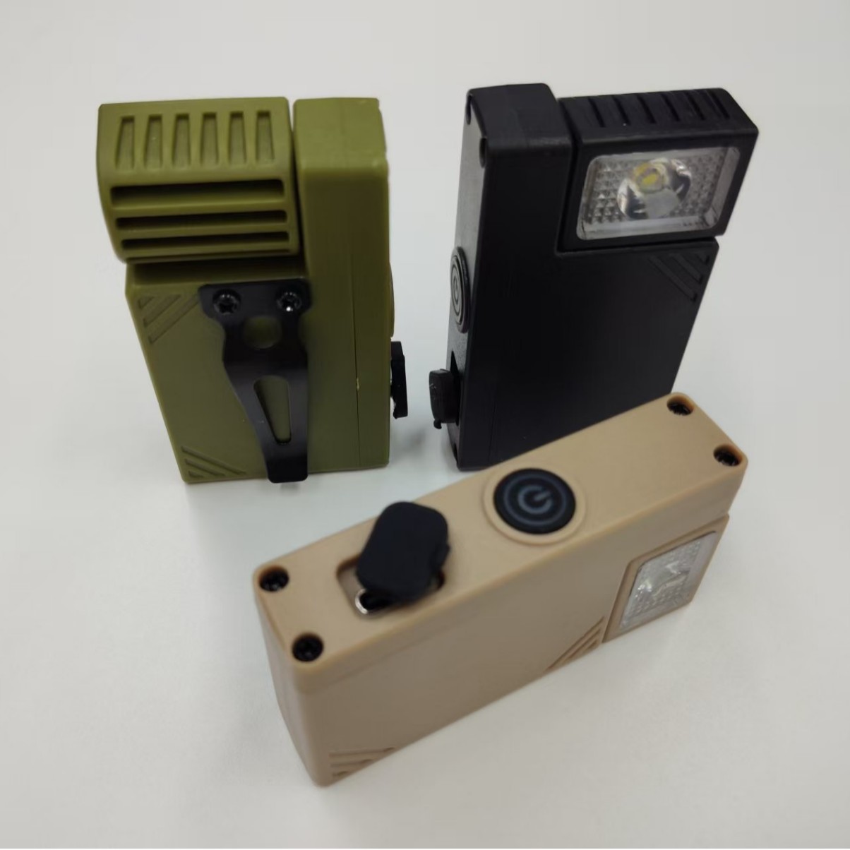 可充电手电筒旋转调节多功能磁性帽夹灯便携式迷你手电筒细节图