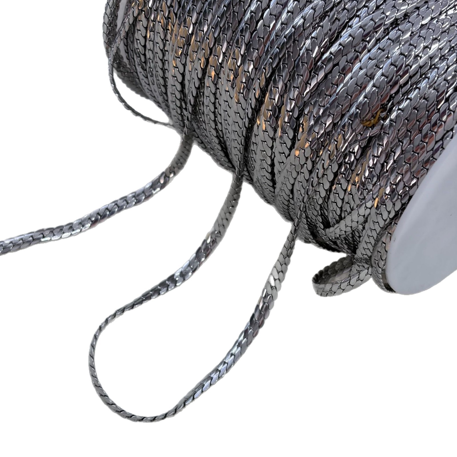 Encrypted NK snake bone chain, titanium steel flat snake chain, diy jewelry accessories, coiled plain chain, necklace, bracelet, chain wholesale Item Picture