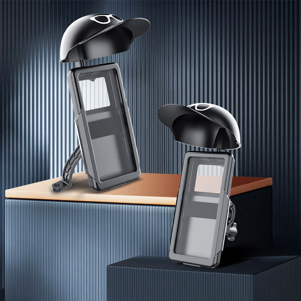 DC2510 hooded bicycle phone stand waterproof bag, bicycle phone stand, takeout navigation, motorcycle handlebar waterproof stand details Picture