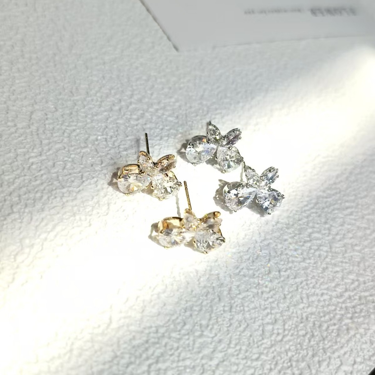2025 New Sparkling Ear Stud earrings, pure silver butterfly Super Sparkling ear bone Stud Zircon, high-end, exquisite and versatile style details Picture