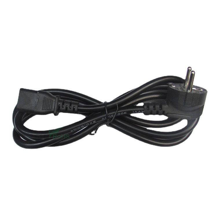 1.5米欧规电源线欧式三插品字尾0.50.751.0铜芯插头线电饭煲线白底实物图