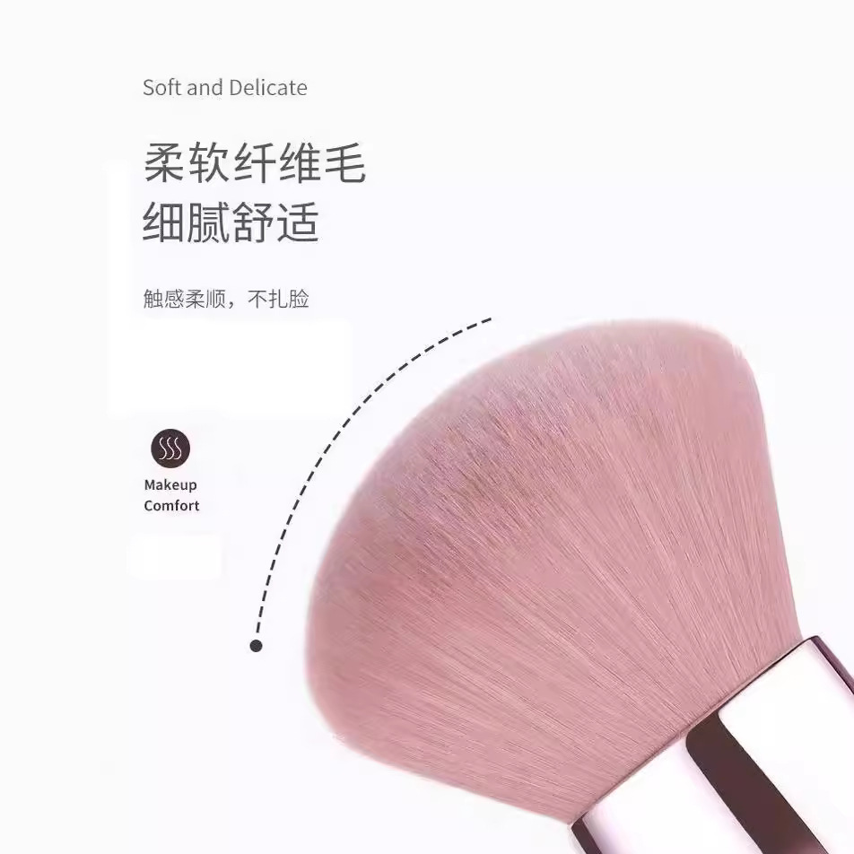Rose gold bulb-shaped nail dust brush, soft fiber bristles for cleaning nail dust, mushroom head portable makeup brush details Picture