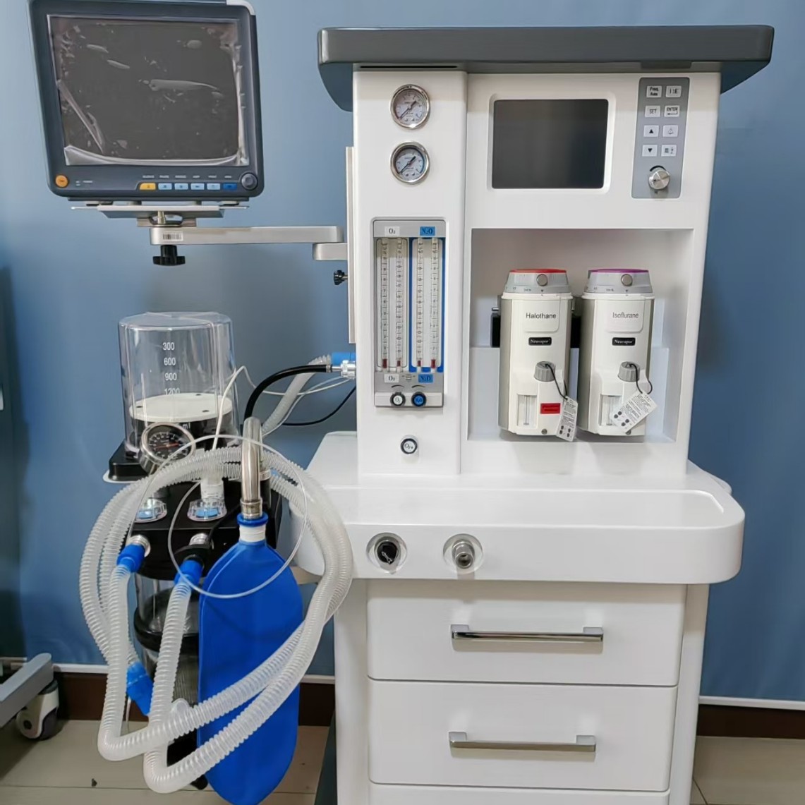 Cross-border exclusive supply Moedl-40 anesthesia machine, medical dual-tank anesthesia machine, surgical anesthesia ventilator with display screen details Picture