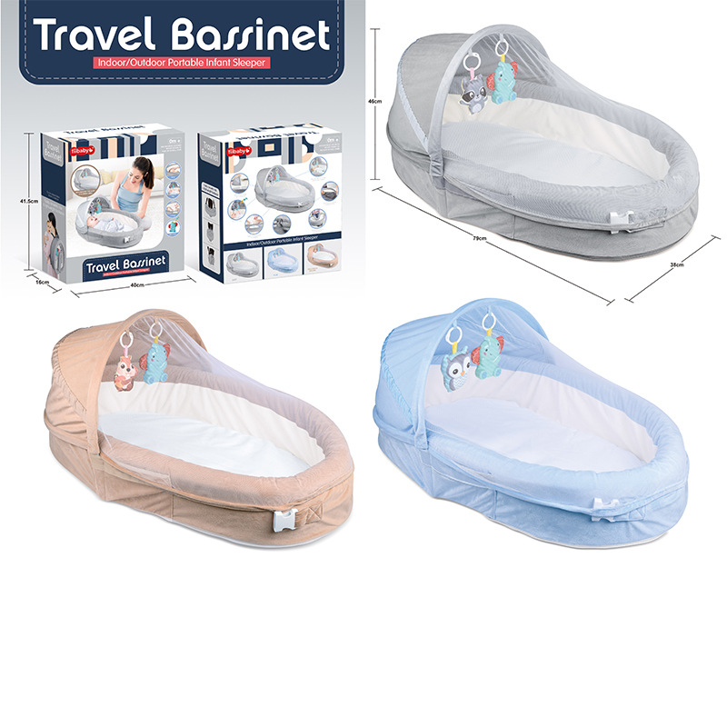 现代多功能便携式分隔床宝宝婴儿床可折叠外出旅行蚊帐安抚床产品图