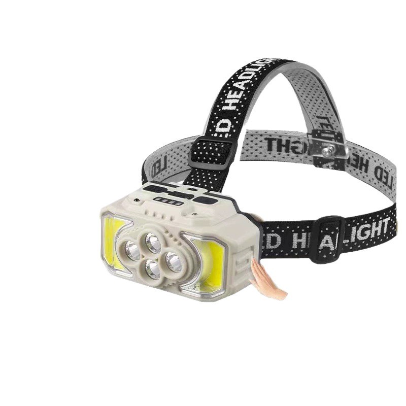 跨境户外LED强光头灯USB充电多功能工作灯头戴钓鱼灯户外骑行灯