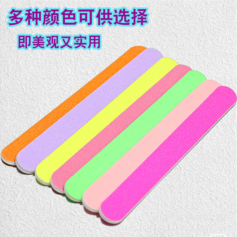 多巴胺系列彩色指甲锉美甲师专用双面指甲修型条打磨条美甲搓条批产品图