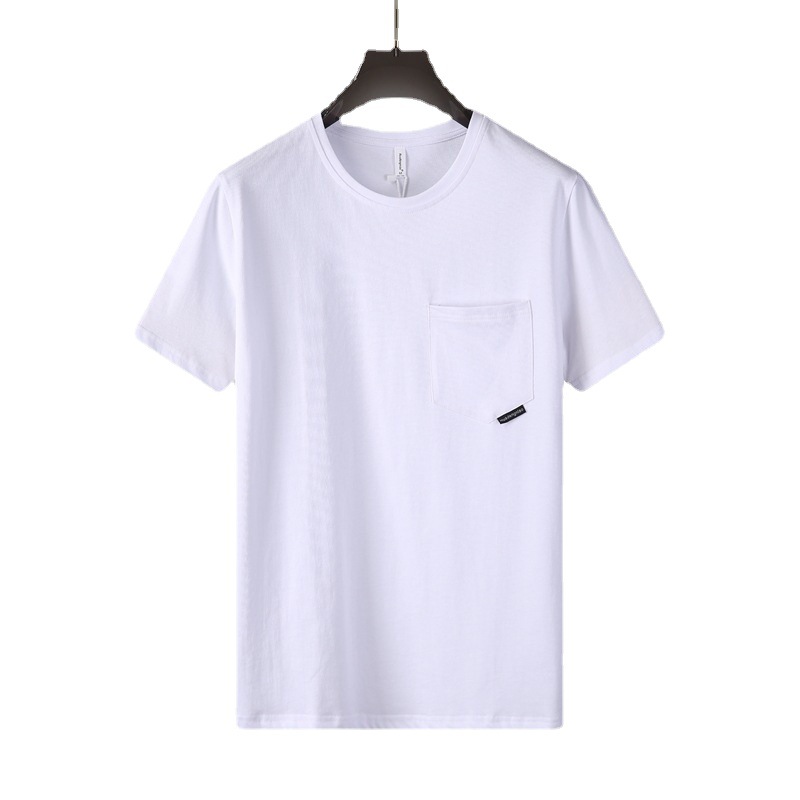 【 King's Bestseller 】2023's Heavyweight Double-yarn Pure Cotton Round-neck T-shirt, a fashionable short-sleeved large-sized T-shirt for summer couples