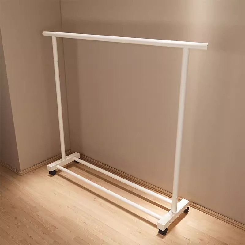 晾衣架落地家用阳台衣架挂杆晒衣服架子简易室内卧室挂衣架衣帽架