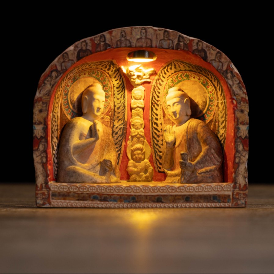 Longgang gruta doble buddha para sentarse refrigerador adhesivo fabricante directamente para una pieza para enviar una consulta de bienvenida. details Picture