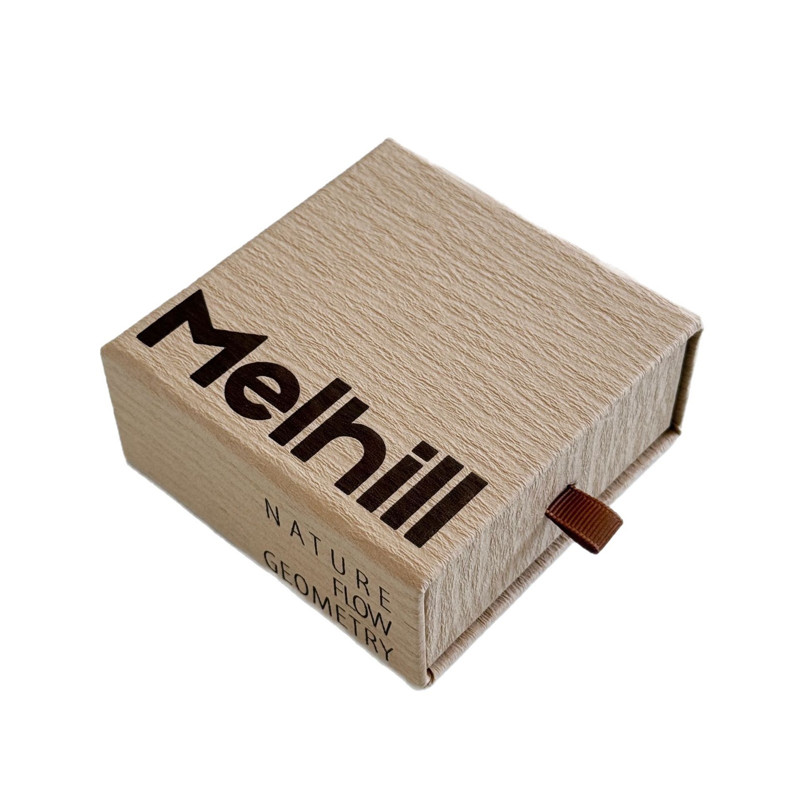 云棕色轻奢通用硬纸板抽屉珠宝首饰盒银饰饰品项链手链戒指包装盒白底实物图