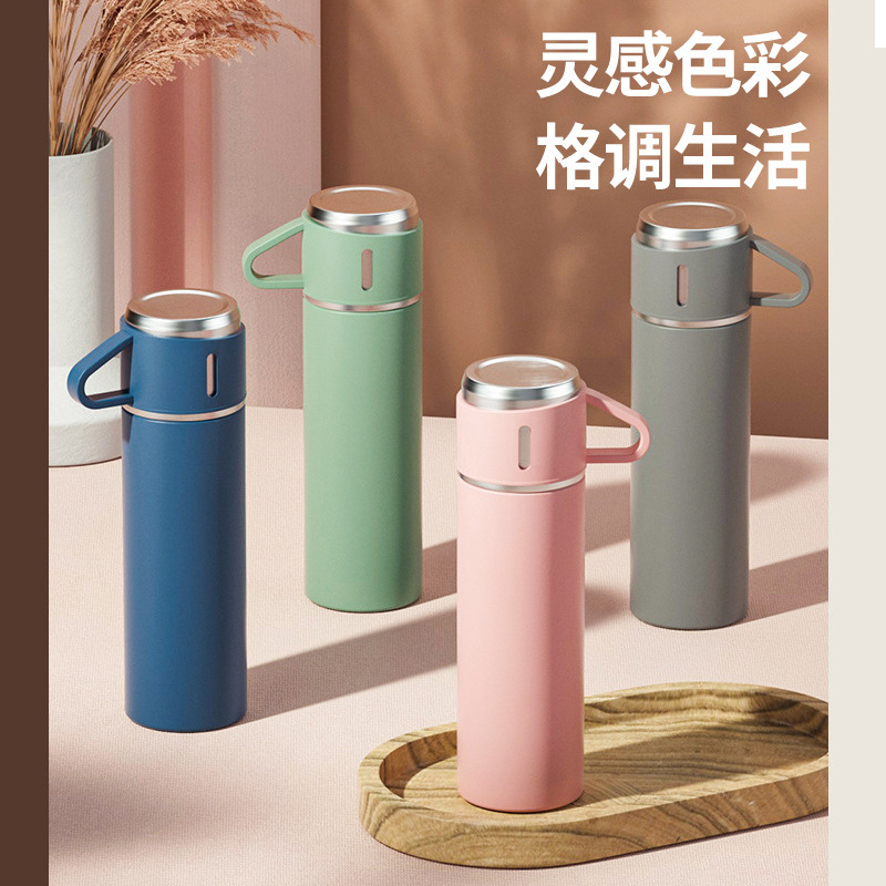 创意礼品保温杯商务公司广告礼盒套装手提便携不锈钢保温泡茶产品图