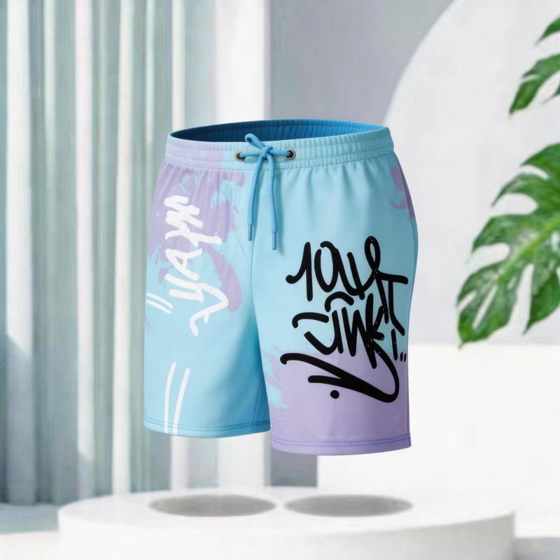 Hombre speed-dry estampado bañador verano playa holgado boxer shorts tendencia deportiva spa bañador Application Scenario