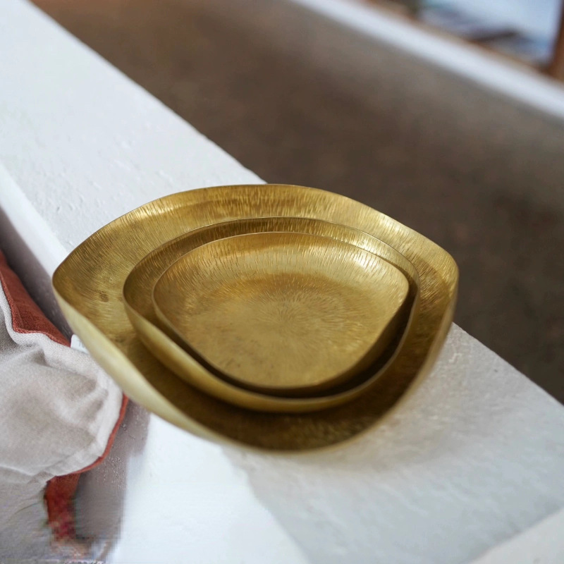 艺术感盘黄盘手工果盘盘壶盛壶托盘甜品盘茶盘餐盘丘田麦棠