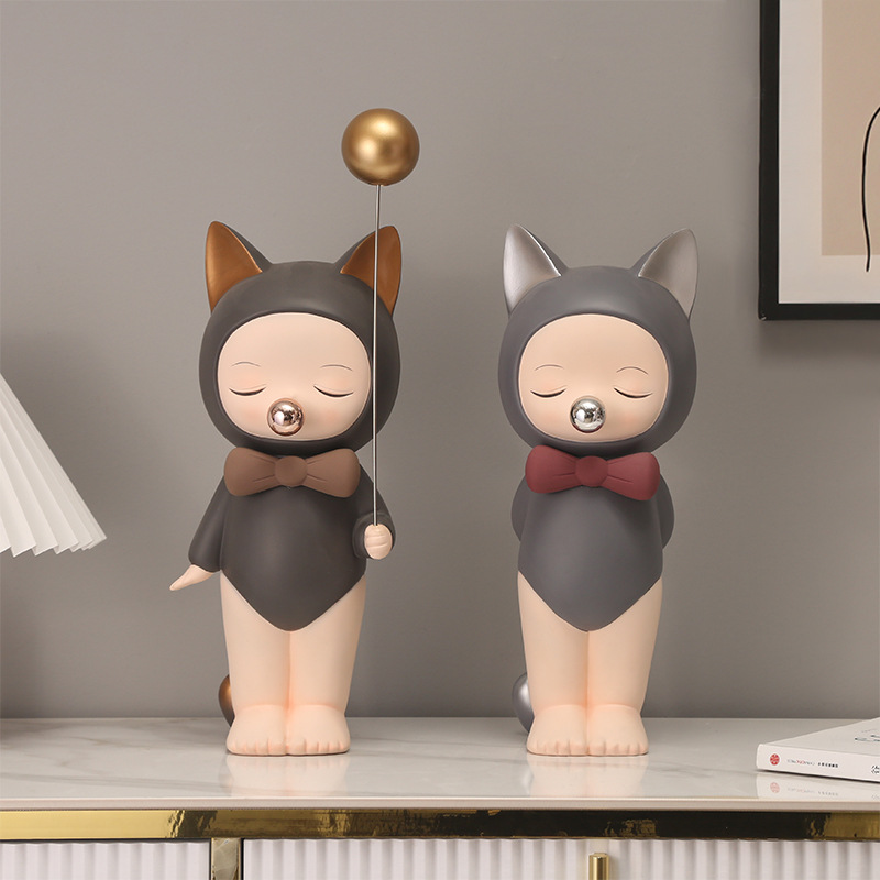 招财猫/太阳能招财猫/醒狮/塑料儿童水杯/招手摆件兔子细节图