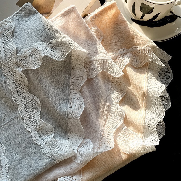 内裤女士高腰舒适/内裤商家/内裤/内裤莫代尔面料/格纹网纱内裤女细节图