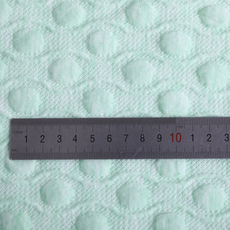 CVC knitted air layer 250g autumn and winter home wear, children's wear, pajamas with cotton fabric, colored cotton jacquard knitted surface details Picture