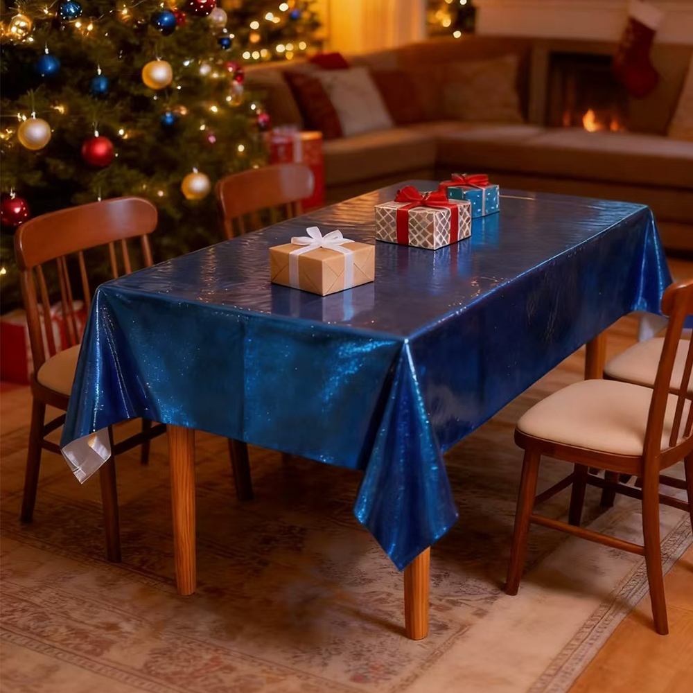 Transfronterizo desechable color fantasma cortina de cristal cortina decorativa de cumpleaños paño de mesa de plástico impermeable cortina de mesa de arreglo de vacaciones Specification image
