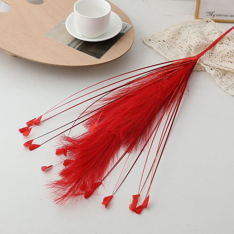 Artificial flower wedding decoration, artificial fireworks, colored zinnia, interior decoration, artificial flower flying grass, one-piece consignment details Picture