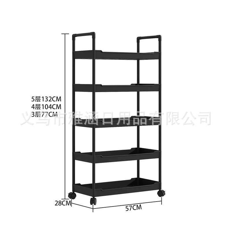 货架/居家收纳用品/置物架/餐具/置物架小推车白底实物图