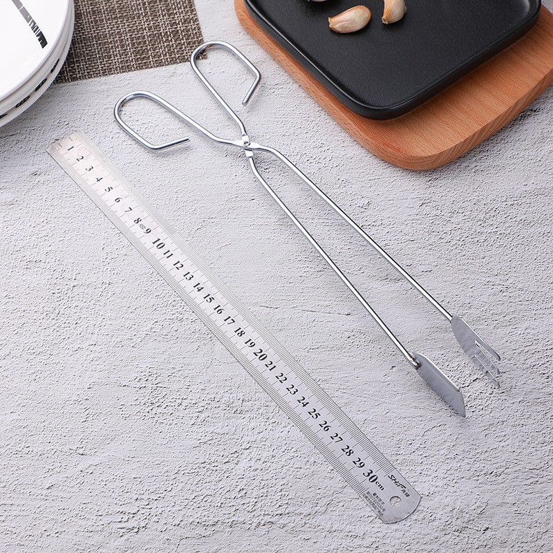 Charcoal tongs, carbon tongs, food tongs, barbecue charcoal tongs, food frying tongs, barbecue grill accessories, barbecue tongs, iron Specification image