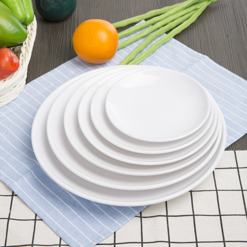 Melamine plates, plastic plates, fast food plates, Western food plates, vegetable plates, cheap plates, imitation porcelain plates, buffet plates wholesale