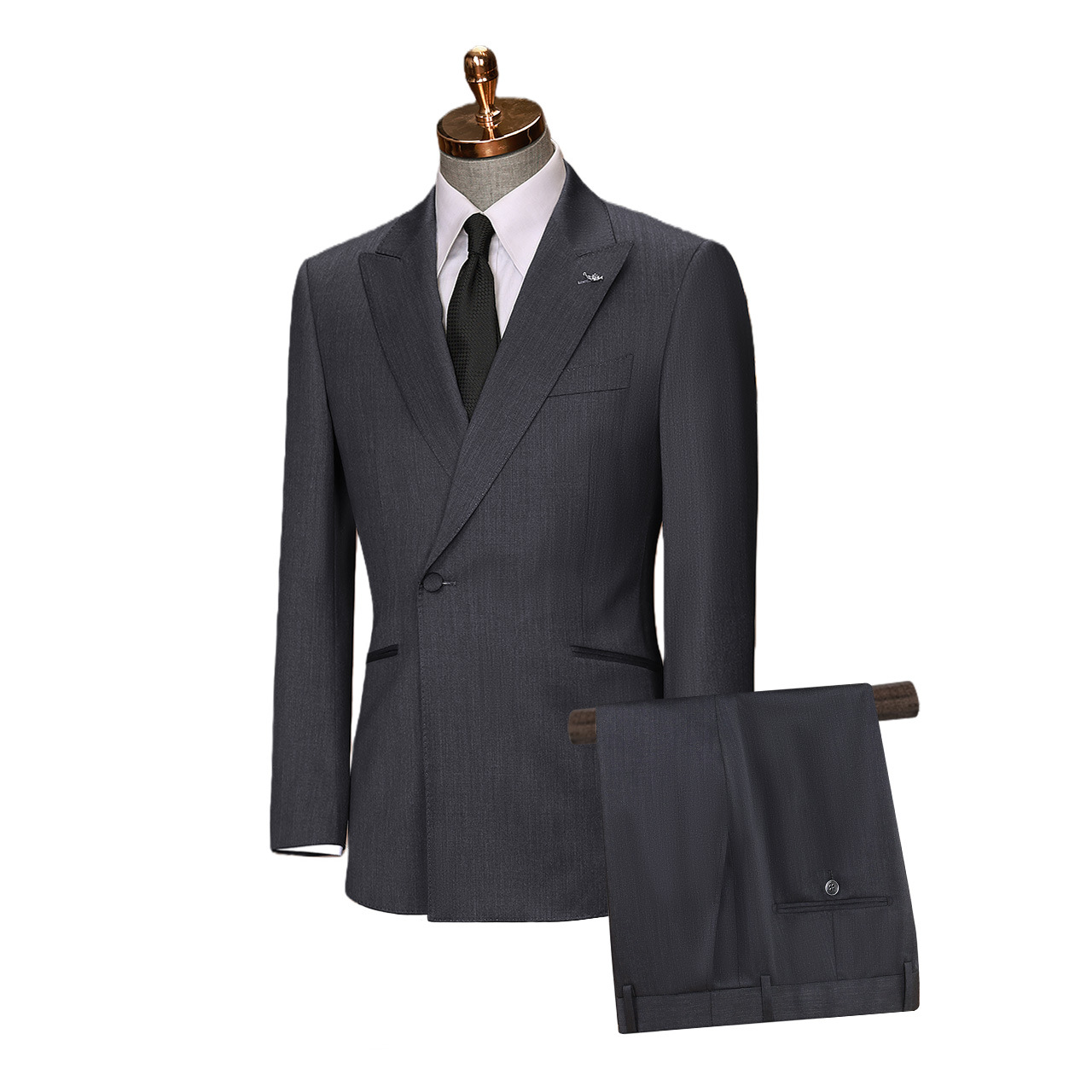 Designer's high-end custom-made wool suit set for men, a light luxury business casual formal dress suit for men, can be machine washed Item Picture