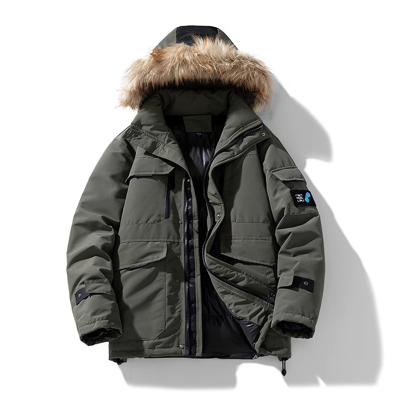 NASA Workwear Party overcomes the new winter trend brand of thick-necked hooded cotton-padded jackets, cotton-padded jackets and coats for men Specification image