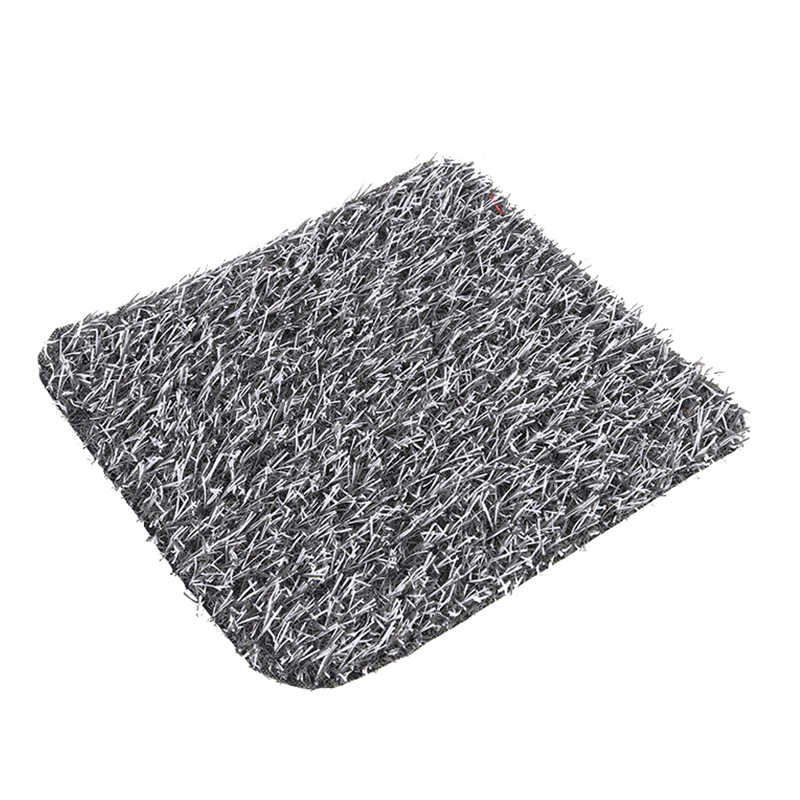 The popular gray and white grass artificial black turf in foreign trade, high-end decorative simulation, light and dark gray lawn, fence and artificial lawn Item Picture